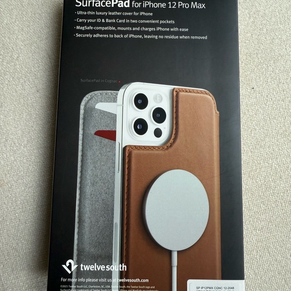 Genuine leather phone case - compatible to iPhone 12 Pro Max - Picture 2 of 6